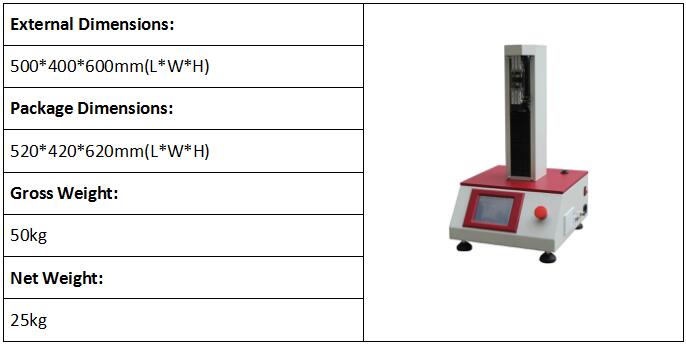 Máquina electrónica de prueba de resistencia a la tracción de fibra (columna única)