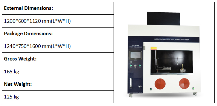  Horizontal and Vertical Flammability Tester