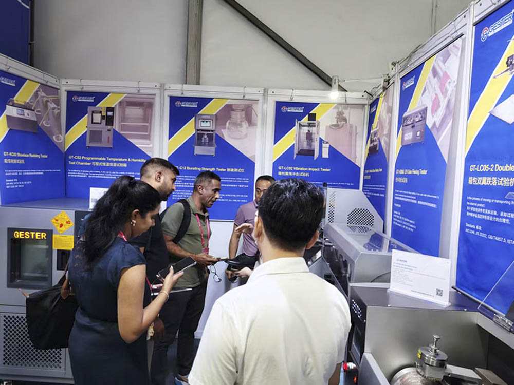 GESTER Showcased Precision Footwear Testing Equipment in JIF Exhibitions Exhibition Overview From April 19th to 22nd, the 26th China (Jinjiang) International Footwear & 9th International Sports Industry Expo (JIF) was held in Jinjiang International Convention & Exhibition Center. JIF is one of the largest and most in JIF is one of the largest and most influential footwear and sporting goods trade shows in Asia fluential footwear and sports industry expositions in Asia, attracting thousands of exhibitors and tens of thousands of professional visitors every year. GESTER showcased a variety of footwear testing equipment at the exhibition, and showed our professionalism in footwear testing to the industry professionals from all over the world. Product Showcase and Technical Analysis EN Sole Flexing Tester GT-KB06 The EN Sole Flexing Tester (GT-KB06) evaluates the flexing resistance of shoe soles under continuous movement. This machine is suitable for sports shoes, safety shoes, etc. that require high durability of shoe soles. It is critical for developing footwear requiring high sole durability. Rotary Drum DIN Abrasion Tester GT-KB03 DIN Abrasion tester GT-KB03 is used to determine wear performance test of materials like elastic material, rubber, tires, conveyor belts, conveyor belts, shoe soles. Din Abrasion Tester Body paint baking processed, easy for maintenance. Universal Testing Machine for Footwear (Dual Column) GT-K01: The GT-K01 Dual Column Universal Testing Machine is another highlight of the GESTER booth. This multifunctional machine can perform a wide range of mechanical tests such as tensile, compression, bending, tearing, etc., to comprehensively evaluate the mechanical properties of footwear materials. Bally Leather Flexing Tester GT-KC10A This Bally resistance flexing tester is used to determine the resistance of a material to cracking or other types of failure at flexing creases. is applicable to all flexible materials and in particular leathers, coated fabrics and textiles used in footwear uppers. Whole Shoes Flexing Tester GT-KA01-2 The whole shoes flexing tester is used to test finished shoes, like sports shoes, casual shoes, work shoes etc. And determine its flexibility resistance It detects cracks in footwear or soles through reciprocating flexing movements at specified angles and frequencies. Programmable Temperature And Humidity Test Chamber GT-C52 The Temperature and Humidity Test Chamber prepares samples for testing. It also can be used for a variety of materials of high - low temperature alternating test. The test temperature, humidity and time can be programmed. GESTER Booth: Technology and Professional Communication During the exhibition, GESTER's booth attracted many industry players to stop by. We displayed a variety of precision instruments designed for shoe material inspection, demonstrated equipment operation on site, explained the technical principles in detail, and provided customized solution suggestions for the specific needs of different customers. After understanding the excellent performance of GESTER equipment, Several clients arranged factory visits to explore further collaboration opportunities. Technical Advantages and Industry Value The footwear testing equipment series displayed by GESTER reflects the company's many innovative breakthroughs in the field of testing technology: Standardization and accuracy: All equipment complies with international standards to ensure globally accepted test results. Intelligent: Our testing instruments are equipped with touch screen control interface and data storage function, which improves the operation convenience and data management efficiency. Durability: Selection of high-quality materials to ensure that the equipment can still maintain stable performance under long-term high-frequency use. Our footwear testing instruments help manufacturers improve product quality consistency and reduce quality risk costs. Future Prospects Following the live demonstration, the client immediately arranged a factory inspection, hoping to have a more comprehensive understanding of GESTER's instruments, which fully proved the customer's recognition of GESTER's technical strength. Looking ahead, GESTER will continue to increase its R&D investment in the field of footwear testing, combining automation and intelligence to jointly promote the development of testing standards and technology in the industry. In the next phase, the company will also appear in many industry exhibitions around the world to continuously promote innovative testing technology solutions.